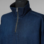 DIESEL ディーゼル / 美品 24AW D-FLOW-FSE ハーフジップ デニム プルオーバーシャツ 長袖シャツ / P01375 / size XS (INDIGO) 352116-in-ue