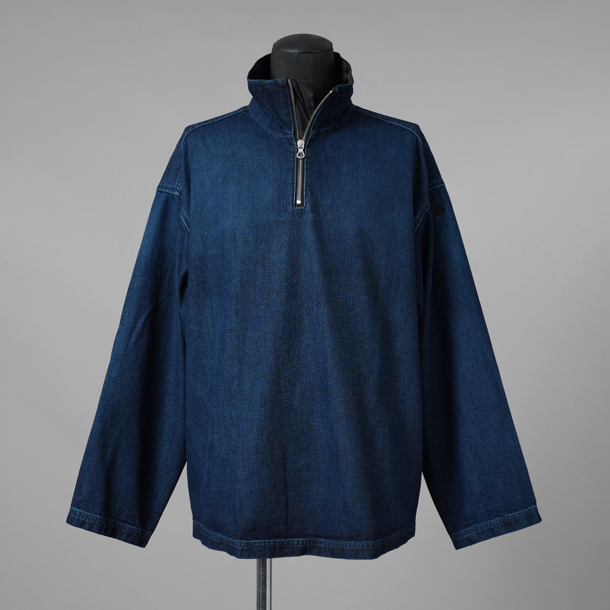 DIESEL ディーゼル / 美品 24AW D-FLOW-FSE ハーフジップ デニム プルオーバーシャツ 長袖シャツ / P01375 / size XS (INDIGO) 352116-in-ue
