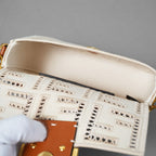 FENDI フェンディ / 21SS BAGUETTE CANVAS RICAMO FF AJOUR バゲット ミニ ハンドバッグ / ショルダーバッグ / 8BS017 AF2V F1DSV / IVORY