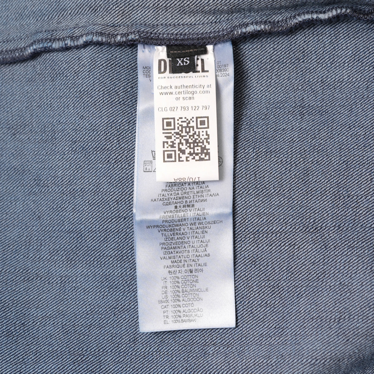 DIESEL ディーゼル / 美品 24AW D-FLOW-FSE ハーフジップ デニム プルオーバーシャツ 長袖シャツ / P01375 / size XS (INDIGO) 352116-in-ue