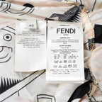 FENDI フェンディ / 美品 22SS ジオメトリック柄 シルクシフォン ワンピース / ドレス / FDB896 AJYC / size 40 (IVORY) レディース