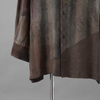 ZIGGY CHEN ジギーチェン/ 24SS Spiral Printing Oversized Long Shirt スパイラルプリント オーバーサイズ ロングシャツ（フェードカッパーローズ）長袖シャツ / OM2410720 / size 44 ( Faded Copper Rose )