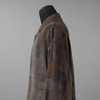 ZIGGY CHEN ジギーチェン/ 24SS Spiral Printing Oversized Long Shirt スパイラルプリント オーバーサイズ ロングシャツ（フェードカッパーローズ）長袖シャツ / OM2410720 / size 44 ( Faded Copper Rose )