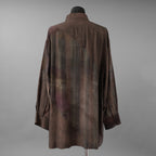 ZIGGY CHEN ジギーチェン/ 24SS Spiral Printing Oversized Long Shirt スパイラルプリント オーバーサイズ ロングシャツ（フェードカッパーローズ）長袖シャツ / OM2410720 / size 44 ( Faded Copper Rose )