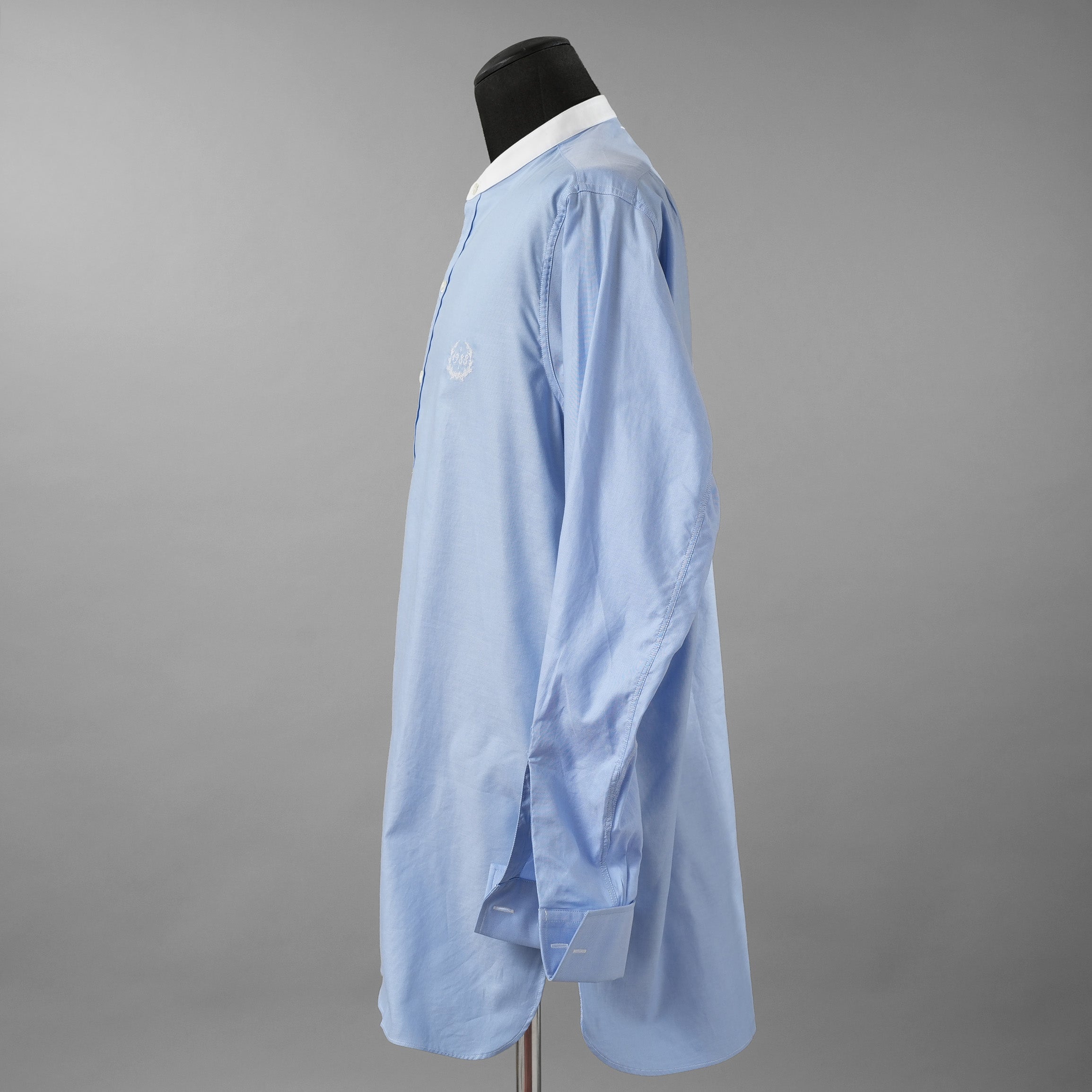 Maison Margiela メゾンマルジェラ / 美品 21SS マンダリンカラーシャツ 長袖シャツ / S50DL0481-S52925 / size 40 ( SAX BLUE )