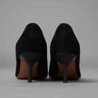 未使用 CELINE セリーヌ / エッセンシャル Vネック スウェード パンプス シューズ / size 35.5 (22.5cm) BLACK レディース 352113-izm