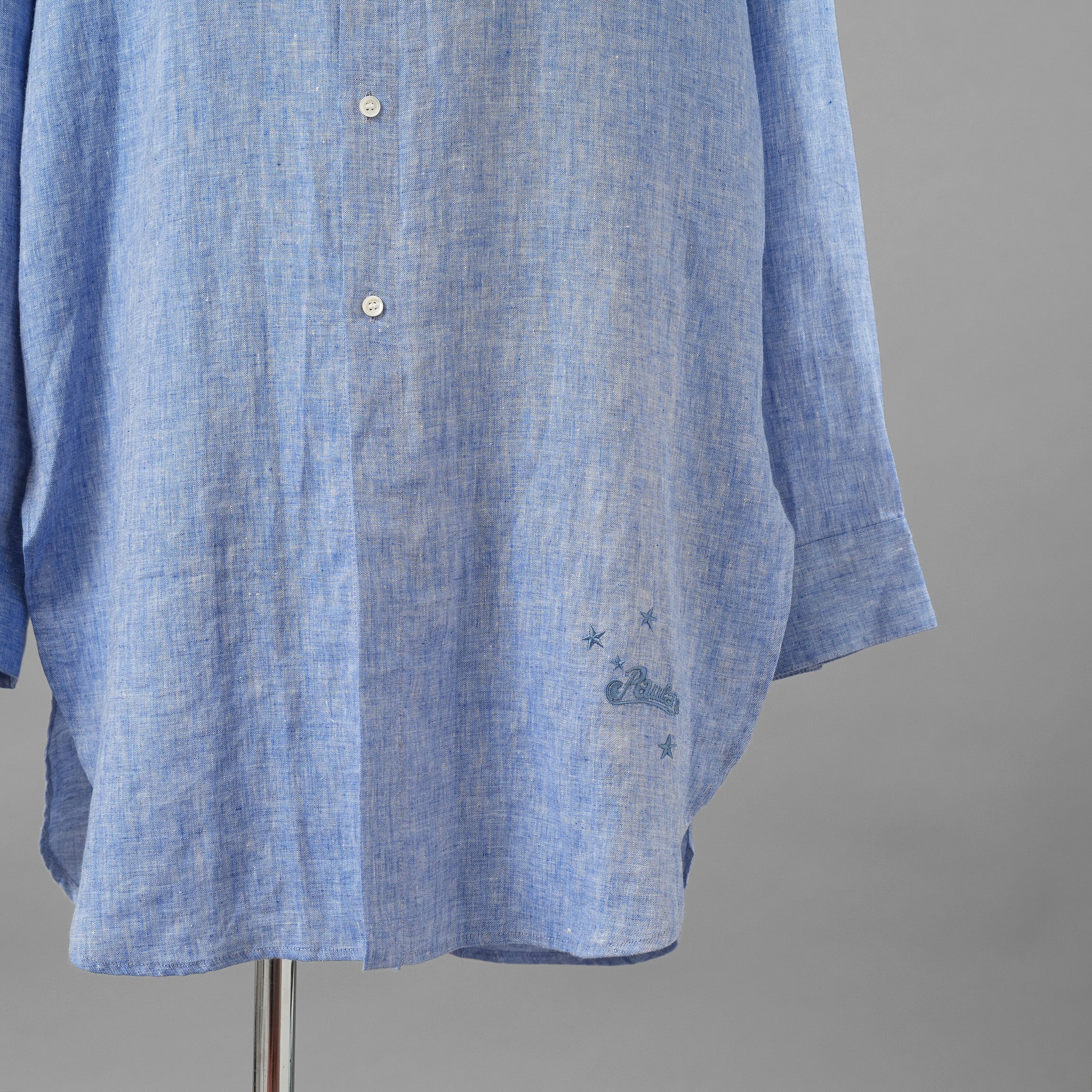 LOEWE ロエベ / 美品 19SS Paula's Ibiza パウラズ イビザコレクション リネンシャツ / 長袖シャツ / A-28003861 / size S (SAXE BLUE）