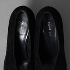 未使用 CELINE セリーヌ / エッセンシャル Vネック スウェード パンプス シューズ / size 35.5 (22.5cm) BLACK レディース 352113-izm