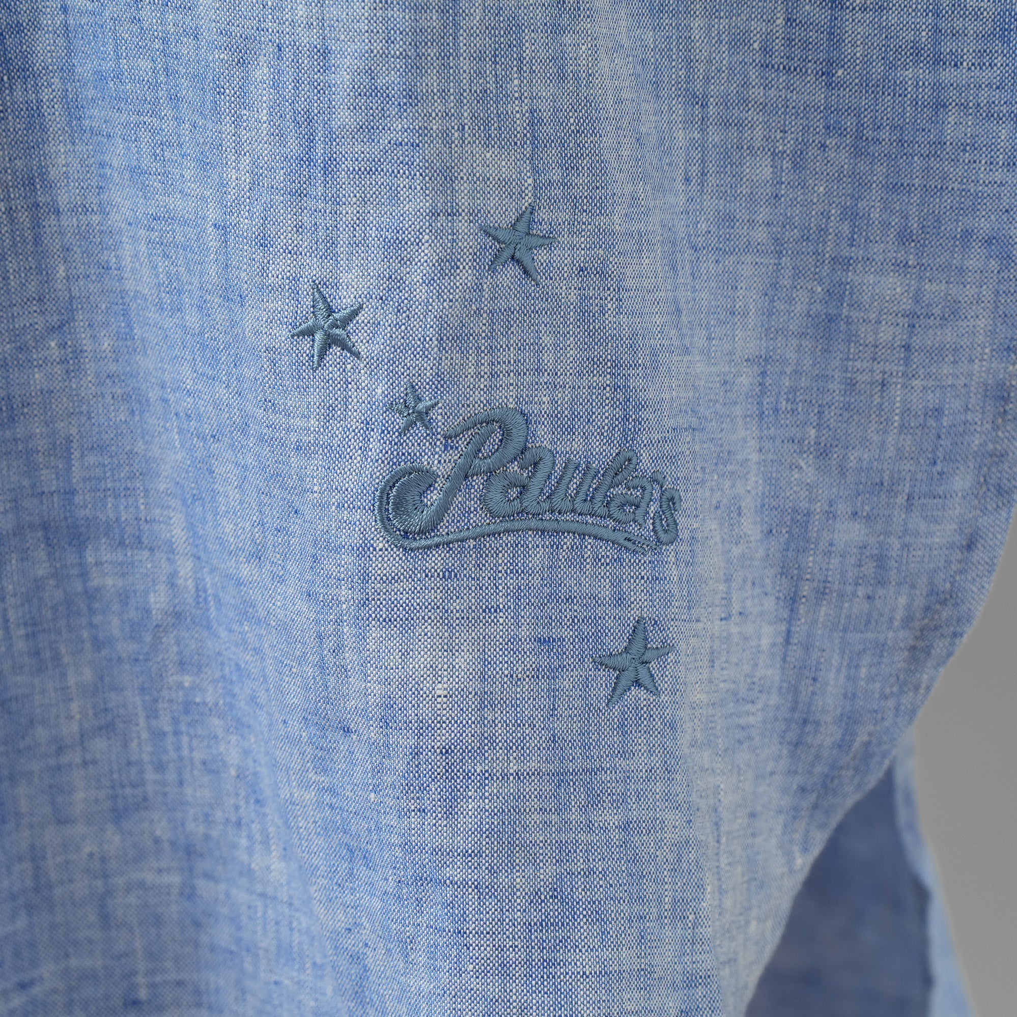 LOEWE ロエベ / 美品 19SS Paula's Ibiza パウラズ イビザコレクション リネンシャツ / 長袖シャツ / A-28003861 / size S (SAXE BLUE）
