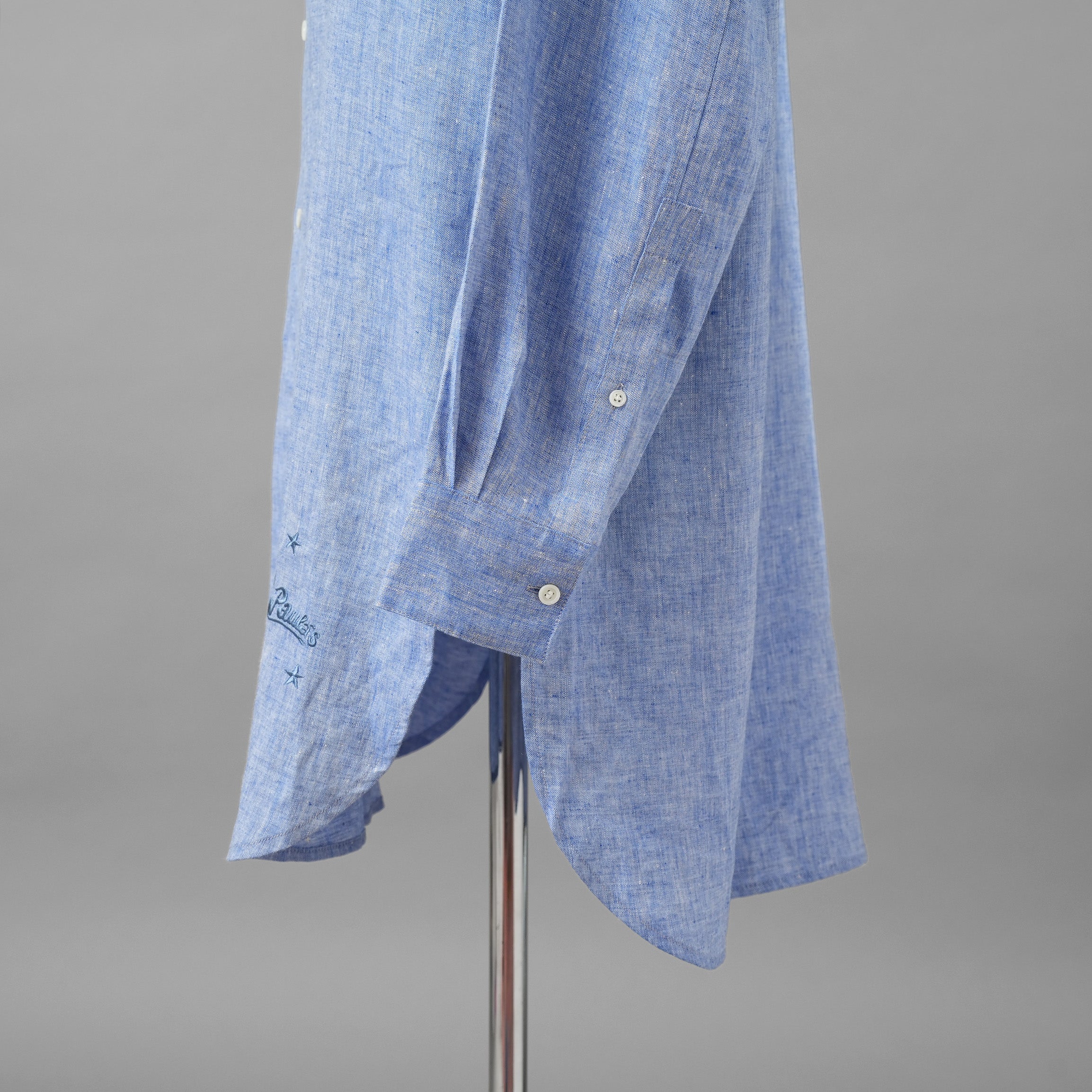 LOEWE ロエベ / 美品 19SS Paula's Ibiza パウラズ イビザコレクション リネンシャツ / 長袖シャツ / A-28003861 / size S (SAXE BLUE）