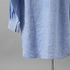 LOEWE ロエベ / 美品 19SS Paula's Ibiza パウラズ イビザコレクション リネンシャツ / 長袖シャツ / A-28003861 / size S (SAXE BLUE）