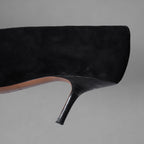未使用 CELINE セリーヌ / エッセンシャル Vネック スウェード パンプス シューズ / size 35.5 (22.5cm) BLACK レディース 352113-izm