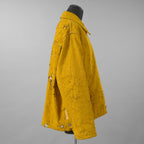 SONG FOR THE MUTE ソングフォーザミュート / 24AW 24.1 THE DREAMERS Destroyed Pleated Zip Up Jacket ジャケット / 241_MJK105_BULETMST / size 46 (MASTARD)