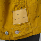 SONG FOR THE MUTE ソングフォーザミュート / 24AW 24.1 THE DREAMERS Destroyed Pleated Zip Up Jacket ジャケット / 241_MJK105_BULETMST / size 46 (MASTARD)