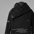 bajra バジュラ / 美品 25AW ストレッチデニム プリント フーデッドコート / 157UC03 / size 3 (BLACK) 352118-in-ue