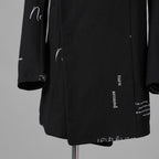 bajra バジュラ / 美品 25AW ストレッチデニム プリント フーデッドコート / 157UC03 / size 3 (BLACK) 352118-in-ue