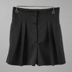 FENDI フェンディ / 美品 22AW タック ショートパンツ / キュロット / FR6336 AGTS / size 42 (BLACK) レディース