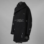 bajra バジュラ / 美品 25AW ストレッチデニム プリント フーデッドコート / 157UC03 / size 3 (BLACK) 352118-in-ue