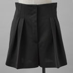 FENDI フェンディ / 美品 22AW タック ショートパンツ / キュロット / FR6336 AGTS / size 42 (BLACK) レディース