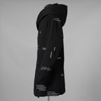 bajra バジュラ / 美品 25AW ストレッチデニム プリント フーデッドコート / 157UC03 / size 3 (BLACK) 352118-in-ue