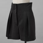 FENDI フェンディ / 美品 22AW タック ショートパンツ / キュロット / FR6336 AGTS / size 42 (BLACK) レディース
