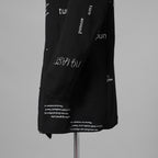 bajra バジュラ / 美品 25AW ストレッチデニム プリント フーデッドコート / 157UC03 / size 3 (BLACK) 352118-in-ue
