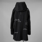 bajra バジュラ / 美品 25AW ストレッチデニム プリント フーデッドコート / 157UC03 / size 3 (BLACK) 352118-in-ue
