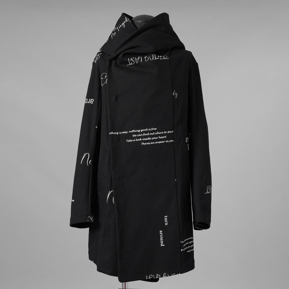 bajra バジュラ / 美品 25AW ストレッチデニム プリント フーデッドコート / 157UC03 / size 3 (BLACK) 352118-in-ue