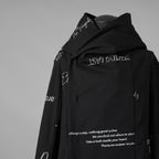 bajra バジュラ / 美品 25AW ストレッチデニム プリント フーデッドコート / 157UC03 / size 3 (BLACK) 352118-in-ue