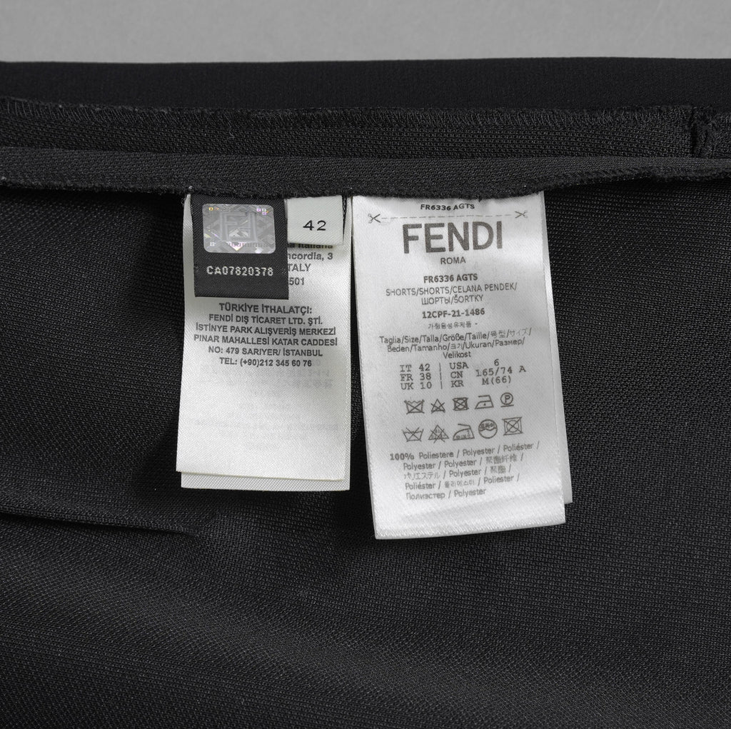 FENDI フェンディ / 美品 22AW タック ショートパンツ / キュロット / FR6336 AGTS / size 42 (BLACK) レディース