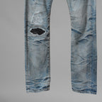 STRUM × DeeTA ストラム コラボ / 16AW JEFFLY PUNK & ROCK SLIM  クラッシュ＆リペア加工 デニムパンツ / DTA-004D / size 30 (INDIGO) 123033-alm