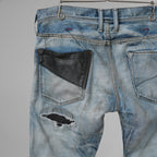 STRUM × DeeTA ストラム コラボ / 16AW JEFFLY PUNK & ROCK SLIM  クラッシュ＆リペア加工 デニムパンツ / DTA-004D / size 30 (INDIGO) 123033-alm