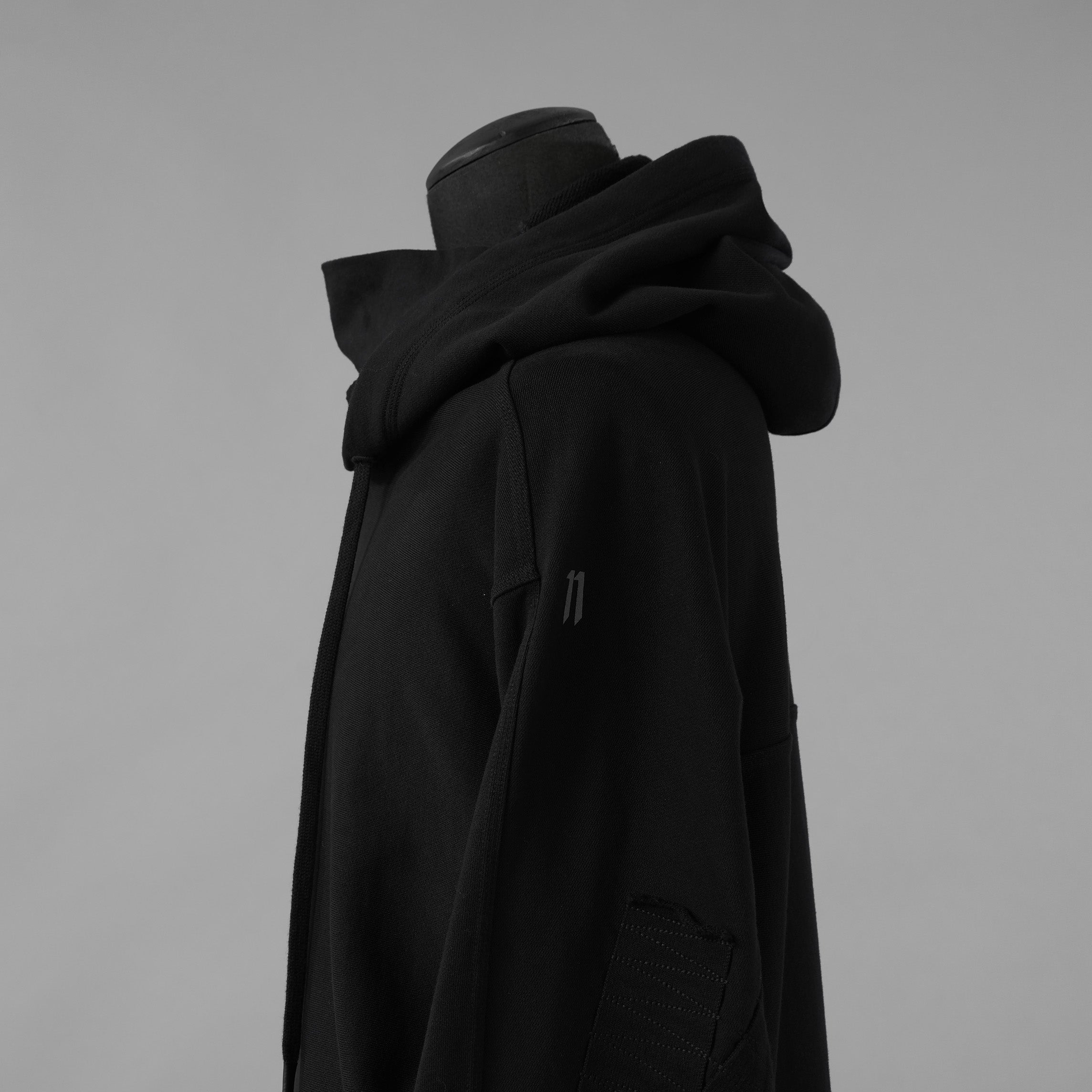 11 BY BORIS BIDJAN SABERI × Reeboc コラボ / 美品 25SS LTD CONSTRUCTED HOODIE パーカー / RMBB 00S C 99FLE001 / size M (BLACK)