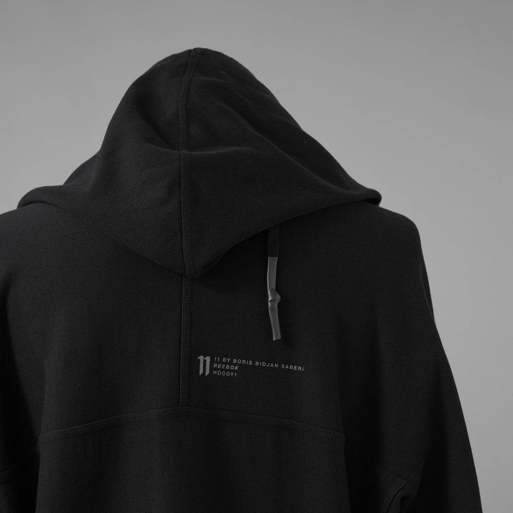 11 BY BORIS BIDJAN SABERI × Reebok コラボ / 美品 25SS LTD CONSTRUCTED HOODIE パーカー / RMBB 00S C 99FLE001 / size M (BLACK)