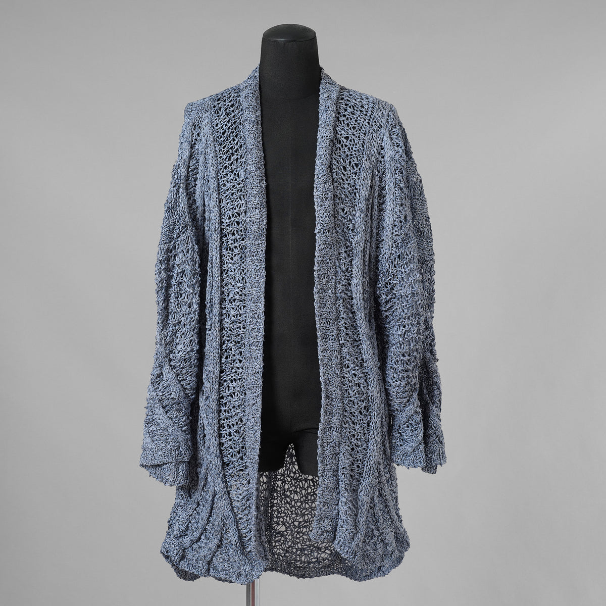 希少 incarnation インカネーション / 美品 24SS HAND STITCH WASHI CREW NECK 和紙 CARDIGAN カーディガン / size M (FADED BLUE) 352119-in-ue