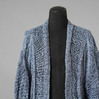 希少 incarnation インカネーション / 美品 24SS HAND STITCH WASHI CREW NECK 和紙 CARDIGAN カーディガン / size M (FADED BLUE) 352119-in-ue