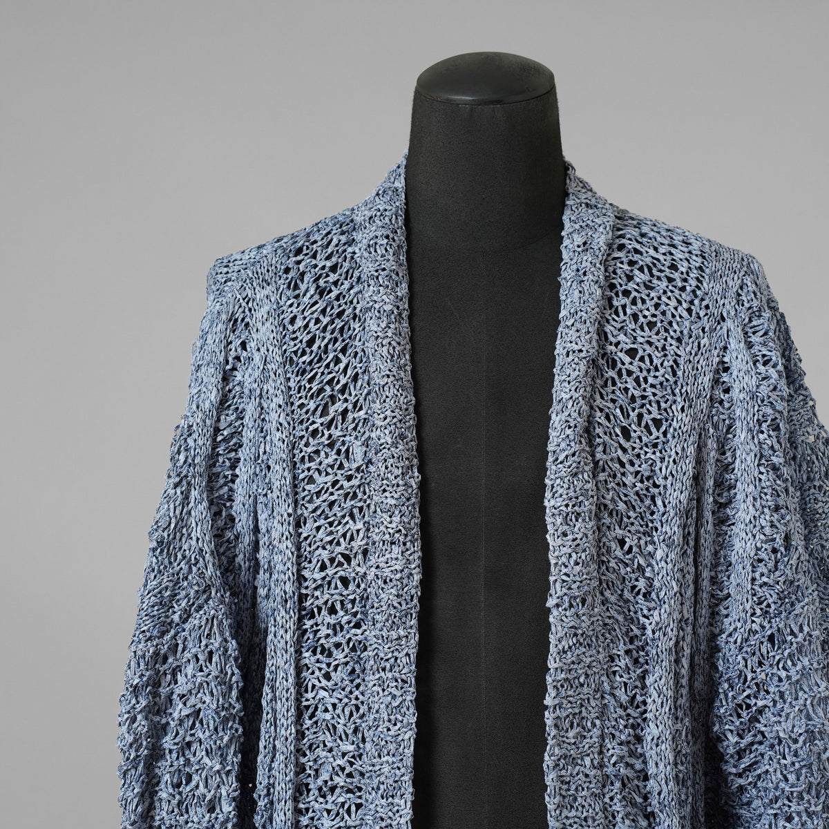 希少 incarnation インカネーション / 美品 24SS HAND STITCH WASHI CREW NECK 和紙 CARDIGAN カーディガン / size M (FADED BLUE) 352119-in-ue