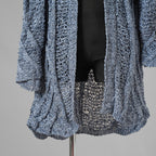 希少 incarnation インカネーション / 美品 24SS HAND STITCH WASHI CREW NECK 和紙 CARDIGAN カーディガン / size M (FADED BLUE) 352119-in-ue