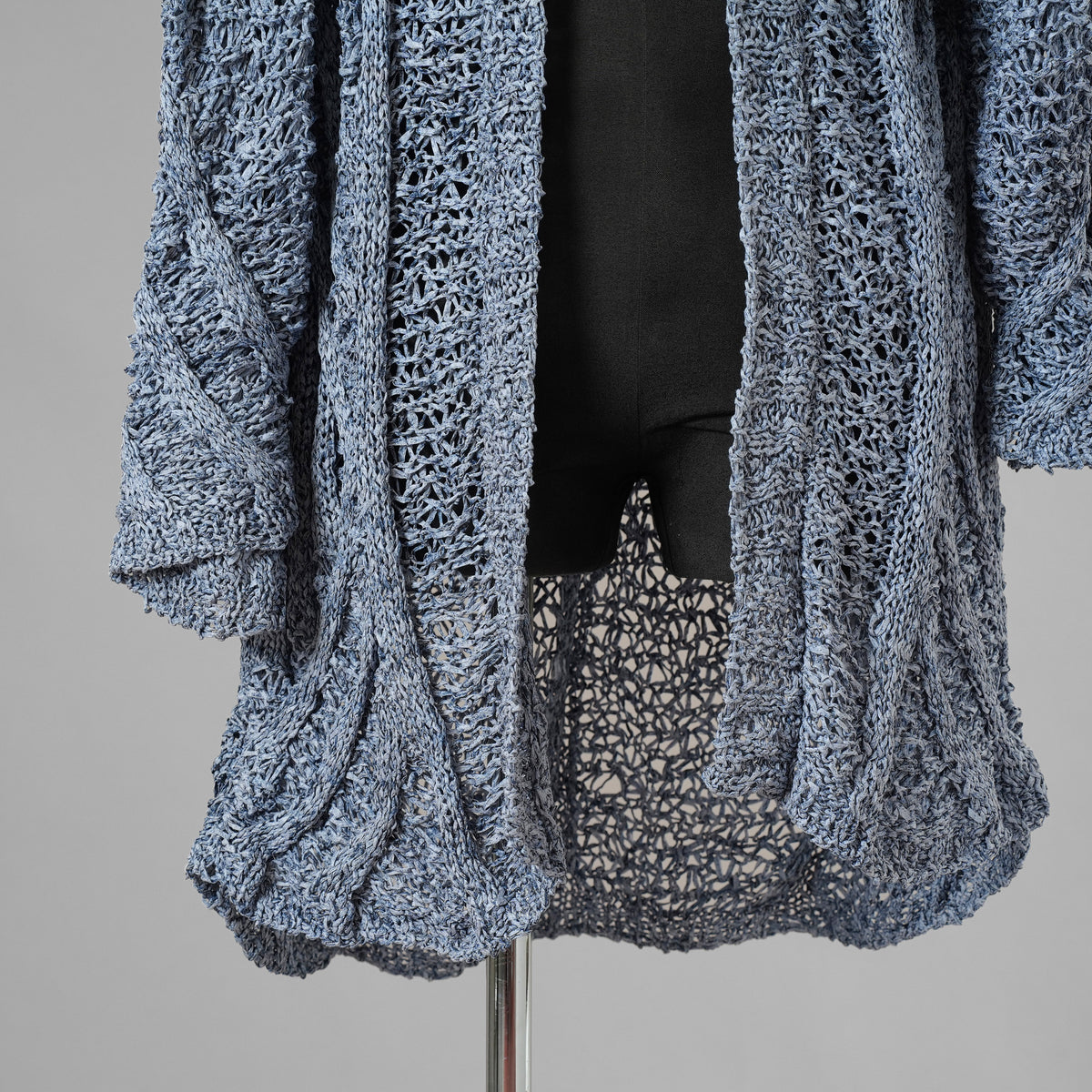 希少 incarnation インカネーション / 美品 24SS HAND STITCH WASHI CREW NECK 和紙 CARDIGAN カーディガン / size M (FADED BLUE) 352119-in-ue