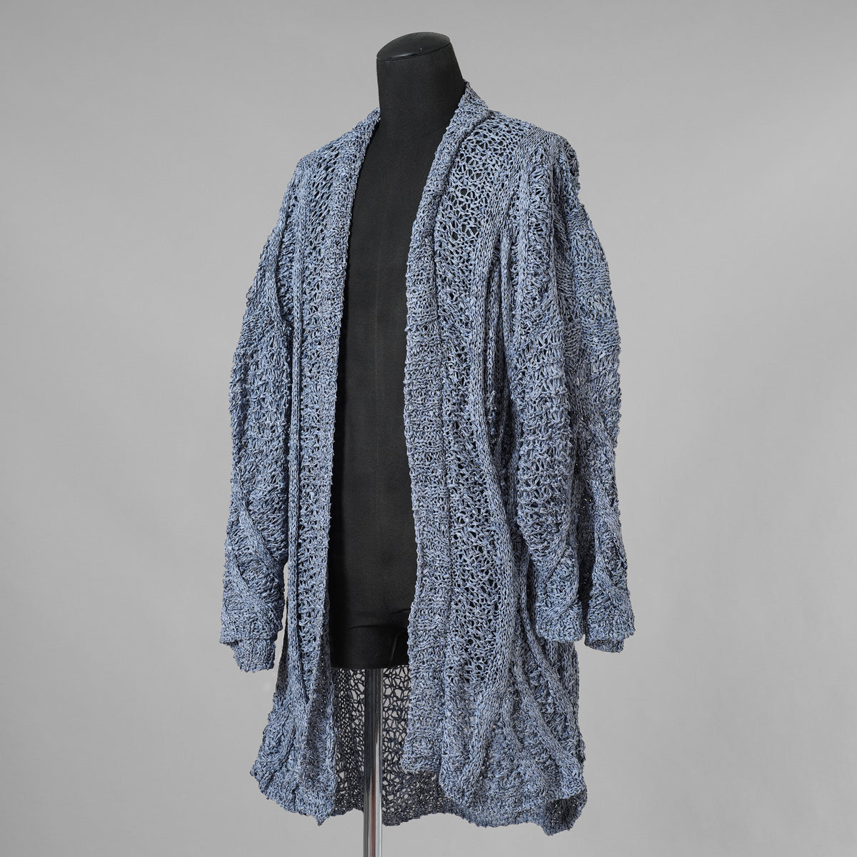希少 incarnation インカネーション / 美品 24SS HAND STITCH WASHI CREW NECK 和紙 CARDIGAN カーディガン / size M (FADED BLUE) 352119-in-ue