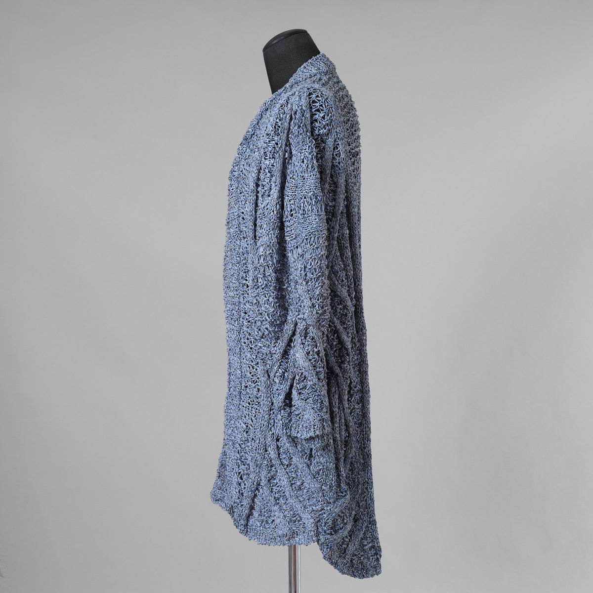 希少 incarnation インカネーション / 美品 24SS HAND STITCH WASHI CREW NECK 和紙 CARDIGAN カーディガン / size M (FADED BLUE) 352119-in-ue