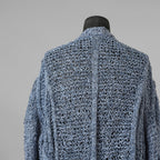 希少 incarnation インカネーション / 美品 24SS HAND STITCH WASHI CREW NECK 和紙 CARDIGAN カーディガン / size M (FADED BLUE) 352119-in-ue