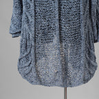 希少 incarnation インカネーション / 美品 24SS HAND STITCH WASHI CREW NECK 和紙 CARDIGAN カーディガン / size M (FADED BLUE) 352119-in-ue