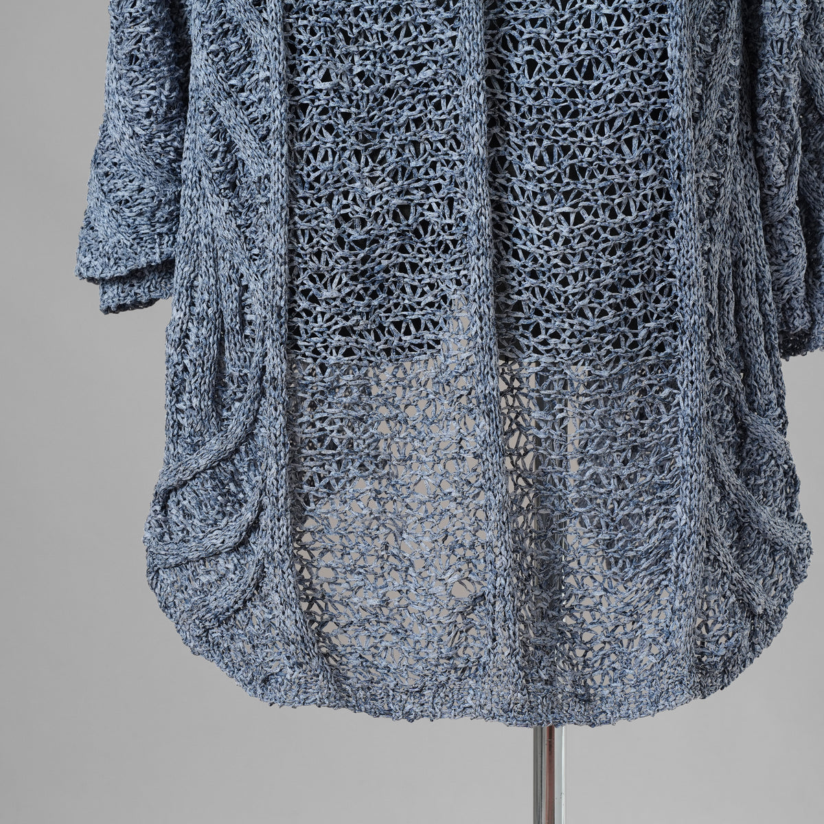 希少 incarnation インカネーション / 美品 24SS HAND STITCH WASHI CREW NECK 和紙 CARDIGAN カーディガン / size M (FADED BLUE) 352119-in-ue