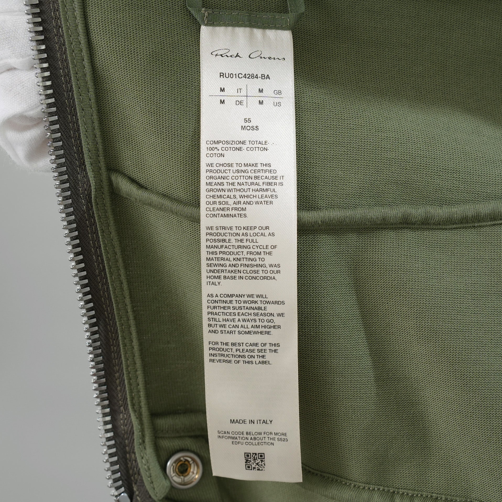 Rick Owens リックオウエンス / 美品 23SS EDFU / Geth Jogger Bomber Jacket ゲス ジョガー ボンバー ジャケット / RU01C4284-BA / size M (MOSS)