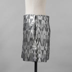 VALENTINO ヴァレンティノ / 22SS ルレックス Vオプティカル ジャカード ショーツ / XB3RF1V66UM / size 42 (SILVER) レディース