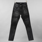 AMIRI アミリ / MX1 クラッシュ加工 ストレッチ スキニーデニム パンツ / size 28 (FADE BLACK)