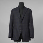 LARDINI ラルディーニ / 美品 3つボタン段返り ウール ブルーチェック ジャケット / JN0526AQ / size 46 (BLUE) 352120-in-ue