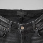 AMIRI アミリ / MX1 クラッシュ加工 ストレッチ スキニーデニム パンツ / size 28 (FADE BLACK)