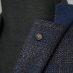 LARDINI ラルディーニ / 美品 3つボタン段返り ウール ブルーチェック ジャケット / JN0526AQ / size 46 (BLUE) 352120-in-ue